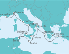 Itinéraire -  De Marseille à Athènes (Le Pirée) - Costa Croisières