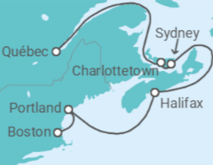 Itinéraire -  Canada, États-Unis - Holland America Line