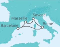 Itinéraire -  Italie, France - Costa Cruceros