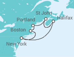 Itinéraire -  États-Unis, Canada - Princess Cruises