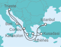 Itinéraire -  Turquie, Grèce, Italie - Boissons incluses - Vols inclus - MSC Croisières