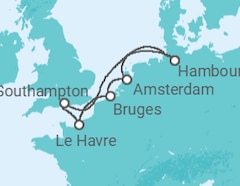 Itinéraire -  Allemagne, Hollande, Belgique, France - MSC Croisières