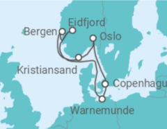 Itinéraire -  Allemagne, Norvège - MSC Croisières