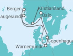 Itinéraire -  Norvège, Danemark - MSC Cruceros