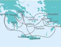 Itinéraire -  Grèce, Turquie - Silversea