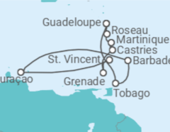 Itinéraire -  Plages de rêve et Culture Créole - CFC Compagnie Française de Croisières