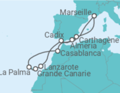 Itinéraire -  Couleurs des Canaries - CFC Compagnie Française de Croisières