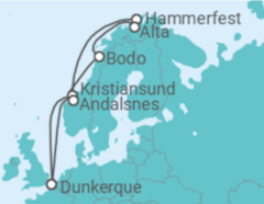 Itinéraire -  Lumières Arctiques - CFC Compagnie Française de Croisières