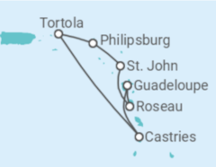 Itinéraire -  Le meilleur des Antilles - CFC Compagnie Française de Croisières