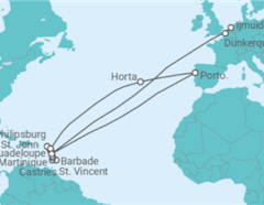Itinéraire -  Paradis insulaires et transatlantiques - CFC Compagnie Française de Croisières