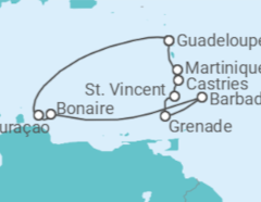 Itinéraire -  Horizons Tropicaux - CFC Compagnie Française de Croisières