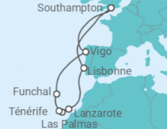 Itinéraire -  Iles Canaries et Madère - MSC Cruceros