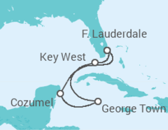 Itinéraire -  États-Unis, Iles Caiman, Mexique - Celebrity Cruises