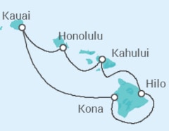 Itinéraire -  Hawaï - Norwegian Cruise Line