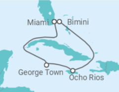 Itinéraire -  Iles Caiman, Jamaique - Virgin Voyages