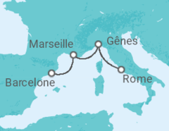 Itinéraire -  France, Italie - MSC Cruceros