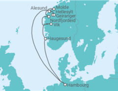 Itinéraire -  Norvège - Costa Cruceros
