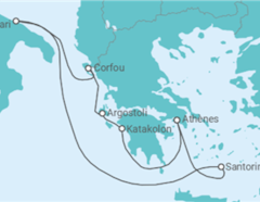 Itinéraire -  Grèce, Italie - MSC Croisières