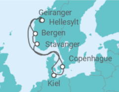 Itinéraire -  Norvège, Allemagne - Costa Croisières