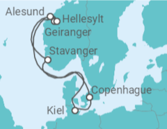 Itinéraire -  Norvège, Allemagne - Costa Croisières