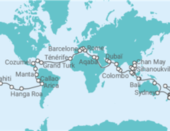 Itinéraire -  Tour du Monde - MSC Croisières