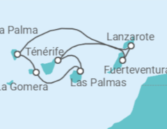 Itinéraire -  Iles Canaries et Madère - AIDA