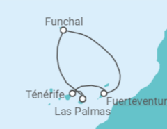 Itinéraire -  Iles Canaries et Madère - AIDA