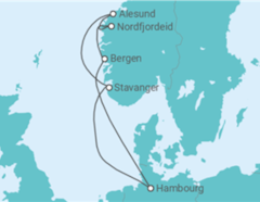 Itinéraire -  Norvège - AIDA