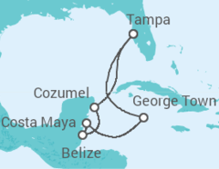 Itinéraire -  Mexique, Belize, Iles Caiman - Royal Caribbean