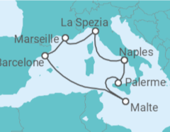 Itinéraire -  Italie, Malte, Espagne - MSC Croisières