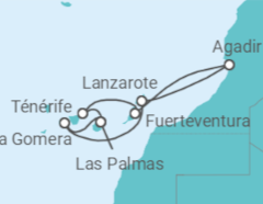 Itinéraire -  Iles Canaries et Madère - AIDA