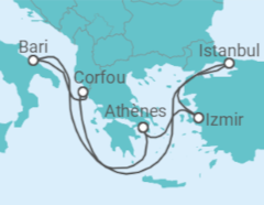 Itinéraire -  Turquie, Grèce, Italie - MSC Croisières