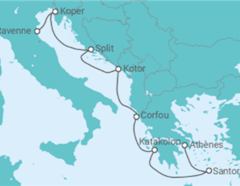 Itinéraire -  Grèce, Monténégro, Croatie, Slovénie - Norwegian Cruise Line