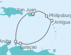 Itinéraire -  Aruba, Curaçao, Antigua et Barbuda, Saint Martin - Virgin Voyages