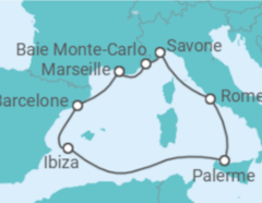 Itinéraire -  Espagne, Italie - Costa Croisières