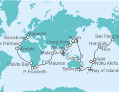 Itinéraire -  Tour du Monde - Costa Croisières