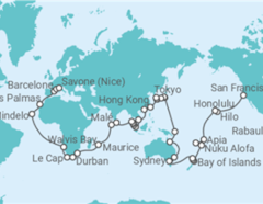 Itinéraire -  Tour du Monde - Costa Croisières