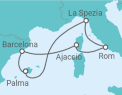 Itinéraire -  De Barcelone à Rome (Civitavecchia) - Explora Journeys