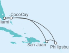 Itinéraire -  Saint Martin, Porto Rico - Royal Caribbean