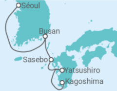 Itinéraire -  Corée Du Sud, Japon - Costa Croisières