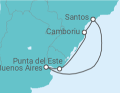 Itinéraire -  Brésil, Uruguay - MSC Croisières