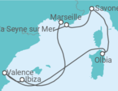 Itinéraire -  Italie, Espagne - Costa Cruceros