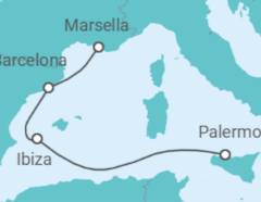 Itinéraire -  De Lisbonne (Portugal) à Rome (Civitavecchia) - Holland America Line