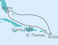 Itinéraire -  Iles Vierges Américaines, San Cristobal y Nieves - Celebrity Cruises