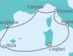 Itinéraire -  Italie, France, Espagne - MSC Croisières