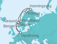 Itinéraire -  Norvège - MSC Croisières