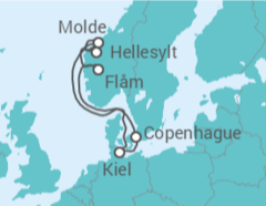 Itinéraire -  Danemark, Norvège - MSC Cruceros