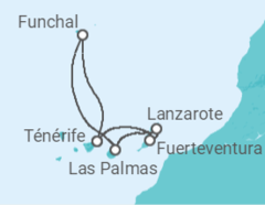 Itinéraire -  Iles Canaries et Madère - AIDA