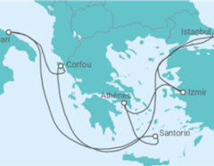 Itinéraire -  Turquie, Grèce, Italie - MSC Croisières