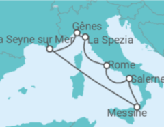 Itinéraire -  Italie, France - Costa Croisières